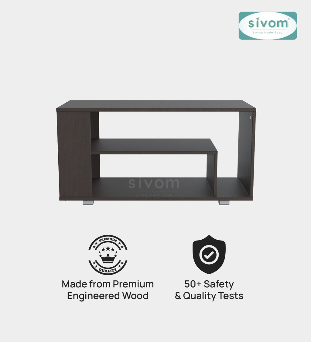 Sivom SIVOM Eleza Multipurpose Centre Table / Engineered Wood Coffee Table for Modern Homes | Elegant Design & Premium Finish