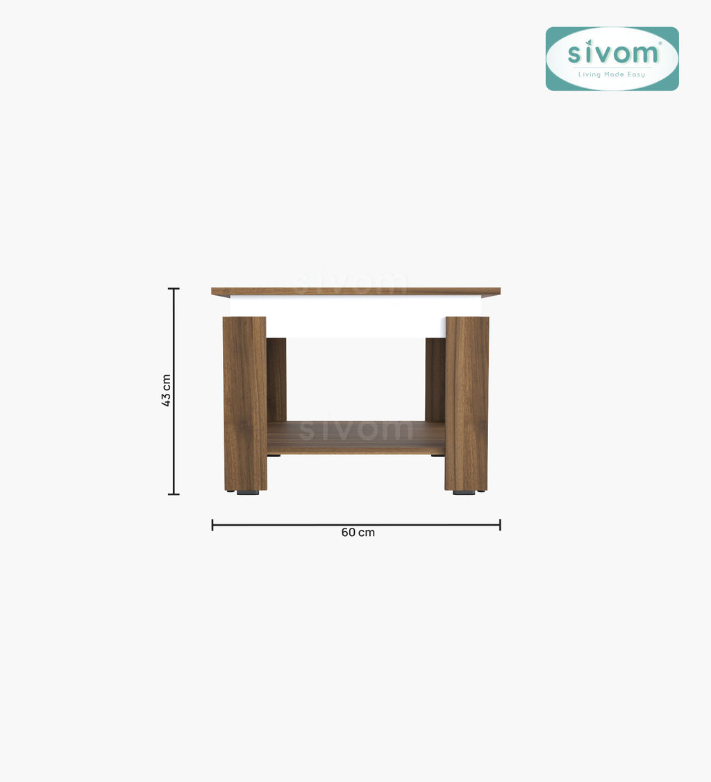 Sivom SIVOM Elon Multipurpose Centre Table / Engineered Wood Coffee Table for Modern Homes | Elegant Design & Premium Finish