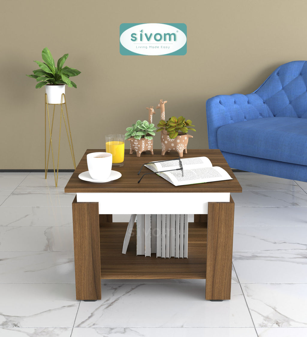 Sivom SIVOM Elon Multipurpose Centre Table / Engineered Wood Coffee Table for Modern Homes | Elegant Design & Premium Finish