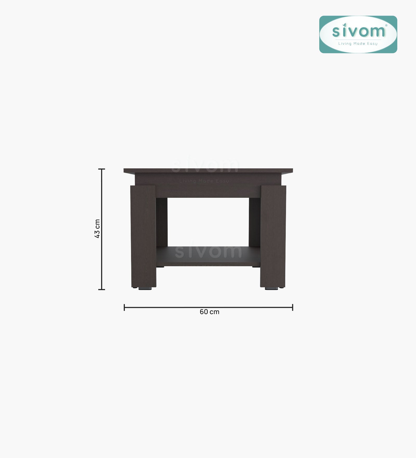 Sivom SIVOM Elon Multipurpose Centre Table / Engineered Wood Coffee Table for Modern Homes | Elegant Design & Premium Finish
