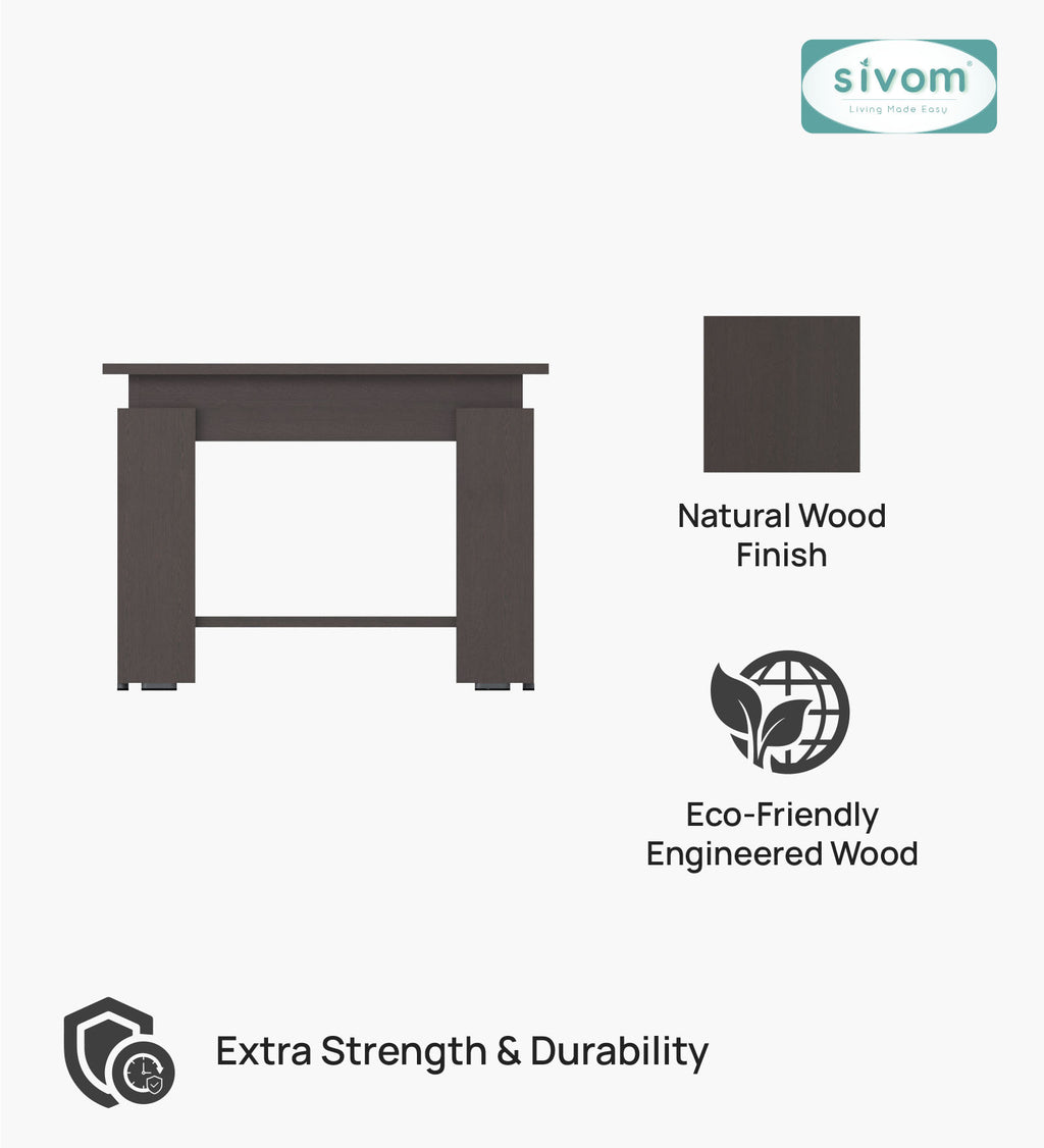 Sivom SIVOM Elon Multipurpose Centre Table / Engineered Wood Coffee Table for Modern Homes | Elegant Design & Premium Finish