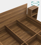 Sivom furniture SIVOM Estora Bed with Storage Engineered Wood Queen Bed Engineered Wood Queen Bed (Delivery Condition - Knock Down)
