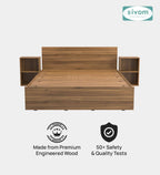 Sivom furniture SIVOM Estora Bed with Storage Engineered Wood Queen Bed Engineered Wood Queen Bed (Delivery Condition - Knock Down)