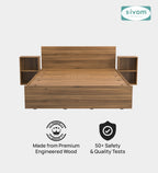 Sivom furniture SIVOM Estora Bed with Storage Engineered Wood Queen Bed Engineered Wood Queen Bed (Delivery Condition - Knock Down)