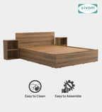 Sivom furniture SIVOM Estora Bed with Storage Engineered Wood Queen Bed Engineered Wood Queen Bed (Delivery Condition - Knock Down)