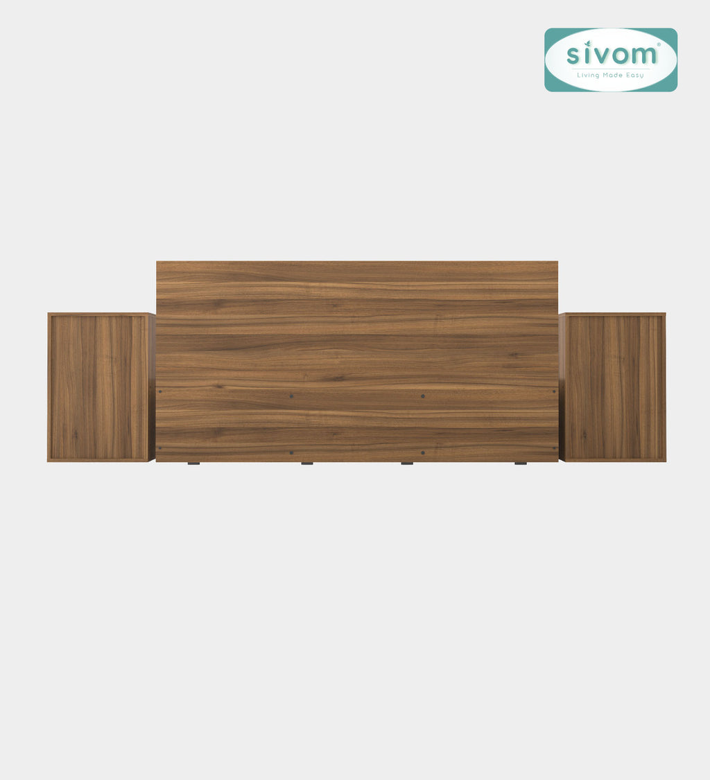 Sivom furniture SIVOM Estora Bed with Storage Engineered Wood Queen Bed Engineered Wood Queen Bed (Delivery Condition - Knock Down)