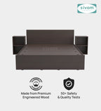 Sivom furniture SIVOM Estora Bed with Storage Engineered Wood Queen Bed Engineered Wood Queen Bed (Delivery Condition - Knock Down)