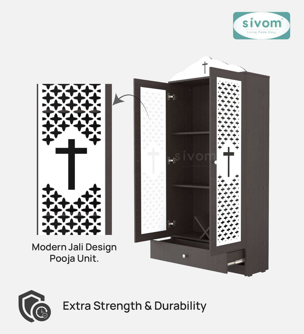 Sivom furniture SIVOM Eternal Prayer Unit Engineered Wood (Height: 167, Knock Down) for Modern Homes | Elegant Design & Premium Finish