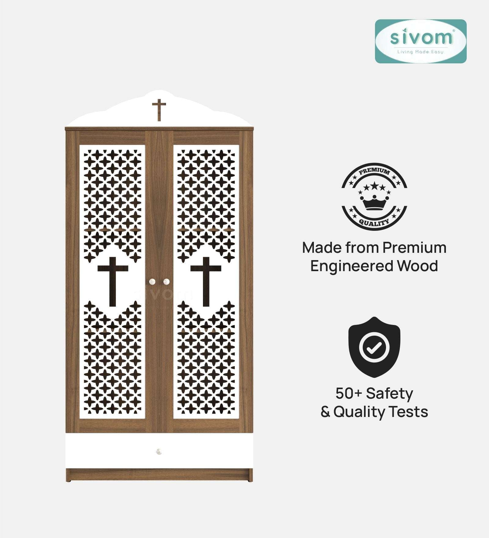 Sivom furniture SIVOM Eternal Prayer Unit Engineered Wood (Height: 167, Knock Down) for Modern Homes | Elegant Design & Premium Finish