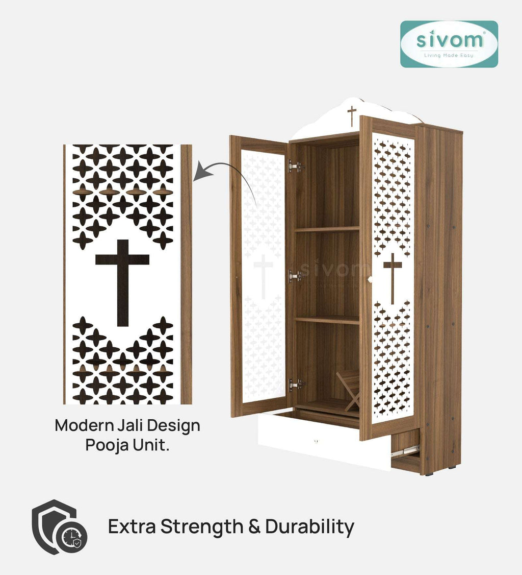 Sivom furniture SIVOM Eternal Prayer Unit Engineered Wood (Height: 167, Knock Down) for Modern Homes | Elegant Design & Premium Finish