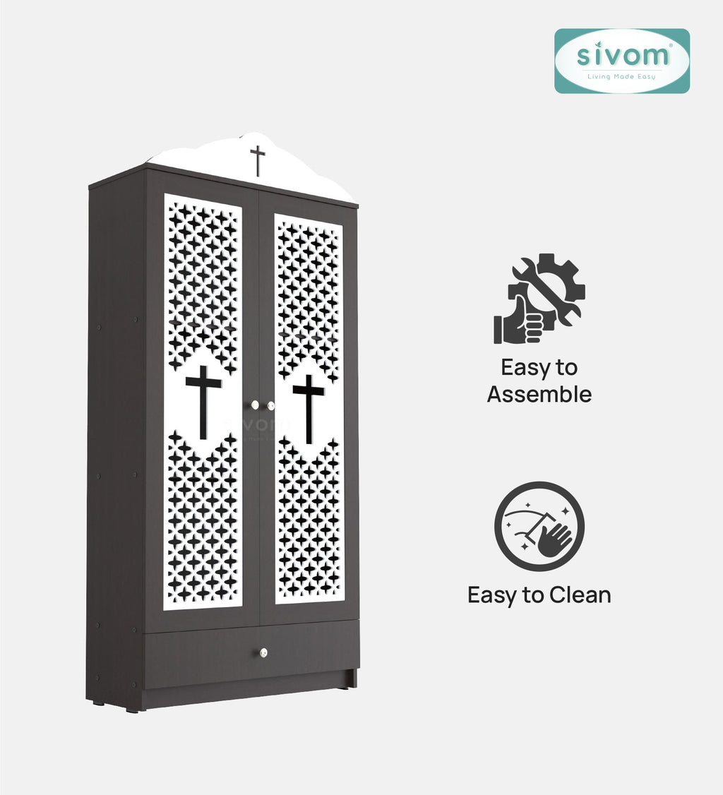 Sivom furniture SIVOM Eternal Prayer Unit Engineered Wood (Height: 167, Knock Down) for Modern Homes | Elegant Design & Premium Finish