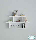 Sivom SIVOM ETHAN Multipurpose Modular Wall Racks/Shelves/Organiser/Décor Particle Board Wall Shelf (Number of Shelves - 5, ) for Modern Homes | Elegant Design & Premium Finish