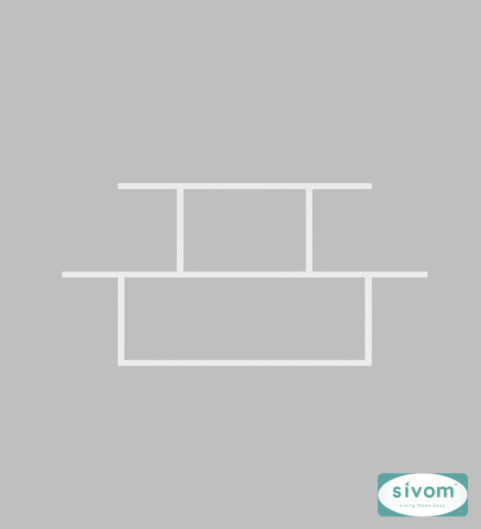 Sivom SIVOM ETHAN Multipurpose Modular Wall Racks/Shelves/Organiser/Décor Particle Board Wall Shelf (Number of Shelves - 5, ) for Modern Homes | Elegant Design & Premium Finish