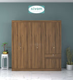 Sivom furniture SIVOM ROX Multipurpose 6 Door Closet Engineered Wood 6 Door Wardrobe for Modern Homes | Elegant Design & Premium Finish