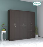 Sivom furniture SIVOM ROX Multipurpose 6 Door Closet Engineered Wood 6 Door Wardrobe for Modern Homes | Elegant Design & Premium Finish