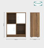 Sivom SIVOM Euro Multipurpose Storage Unit/ Engineered Wood Free Standing Cabinet for Modern Homes | Elegant Design & Premium Finish
