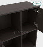 Sivom SIVOM Euro Multipurpose Storage Unit/ Engineered Wood Free Standing Cabinet for Modern Homes | Elegant Design & Premium Finish