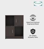 Sivom SIVOM Euro Multipurpose Storage Unit/ Engineered Wood Free Standing Cabinet for Modern Homes | Elegant Design & Premium Finish