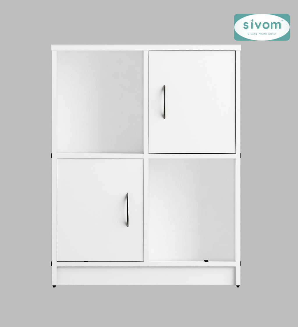 Sivom SIVOM Euro Multipurpose Storage Unit/ Engineered Wood Free Standing Cabinet for Modern Homes | Elegant Design & Premium Finish