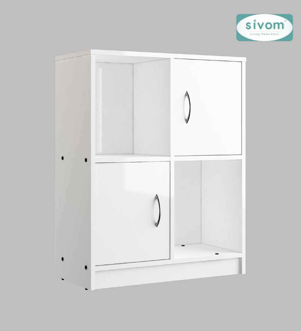 Sivom SIVOM Euro Multipurpose Storage Unit/ Engineered Wood Free Standing Cabinet for Modern Homes | Elegant Design & Premium Finish