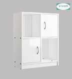Sivom SIVOM Euro Multipurpose Storage Unit/ Engineered Wood Free Standing Cabinet for Modern Homes | Elegant Design & Premium Finish