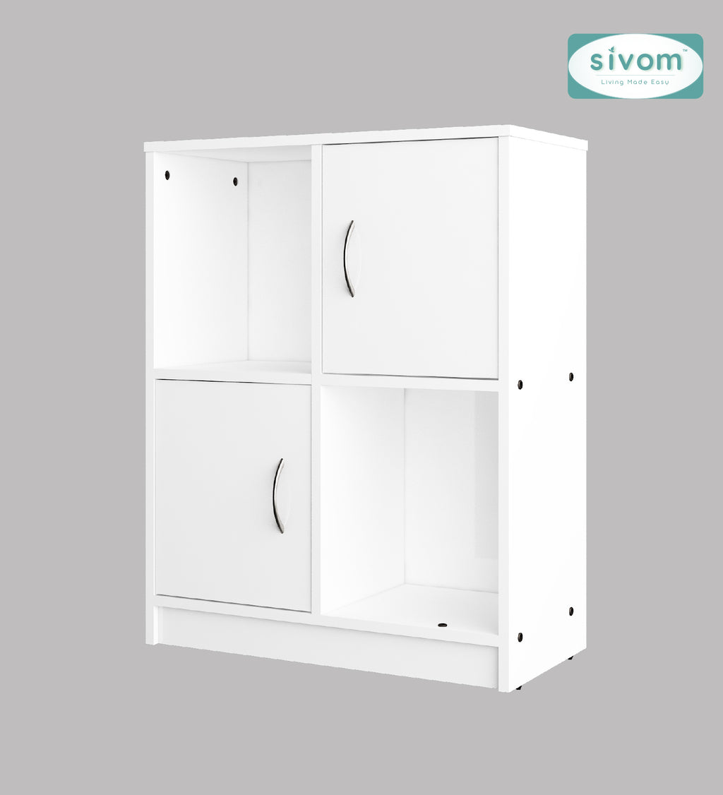 Sivom SIVOM Euro Multipurpose Storage Unit/ Engineered Wood Free Standing Cabinet for Modern Homes | Elegant Design & Premium Finish