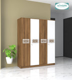 Sivom SIVOM Feature Multipurpose 4 Door Closet Engineered Wood 4 Door Wardrobe for Modern Homes | Elegant Design & Premium Finish