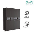 Sivom SIVOM Feature Multipurpose 4 Door Closet Engineered Wood 4 Door Wardrobe for Modern Homes | Elegant Design & Premium Finish