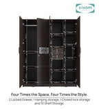 Sivom SIVOM Feature Multipurpose 4 Door Closet Engineered Wood 4 Door Wardrobe for Modern Homes | Elegant Design & Premium Finish