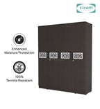 Sivom SIVOM Feature Multipurpose 4 Door Closet Engineered Wood 4 Door Wardrobe for Modern Homes | Elegant Design & Premium Finish