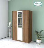Sivom SIVOM Foldus Multipurpose 3 Door Wardrobe / Spacious Shelves with Hanging Rail Engineered Wood 3 Door Wardrobe for Modern Homes | Elegant Design & Premium Finish