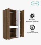 Sivom SIVOM Foldus Multipurpose 3 Door Wardrobe / Spacious Shelves with Hanging Rail Engineered Wood 3 Door Wardrobe for Modern Homes | Elegant Design & Premium Finish