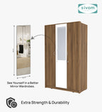 Sivom SIVOM Foldus Multipurpose 3 Door Wardrobe / Spacious Shelves with Hanging Rail Engineered Wood 3 Door Wardrobe for Modern Homes | Elegant Design & Premium Finish