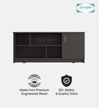 Sivom SIVOM Fortune Multipurpose TV Unit fits upto 43 inch with Storage Engineered Wood TV Entertainment Unit for Modern Homes | Elegant Design & Premium Finish