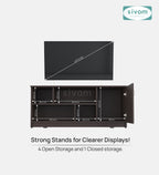 Sivom SIVOM Fortune Multipurpose TV Unit fits upto 43 inch with Storage Engineered Wood TV Entertainment Unit for Modern Homes | Elegant Design & Premium Finish