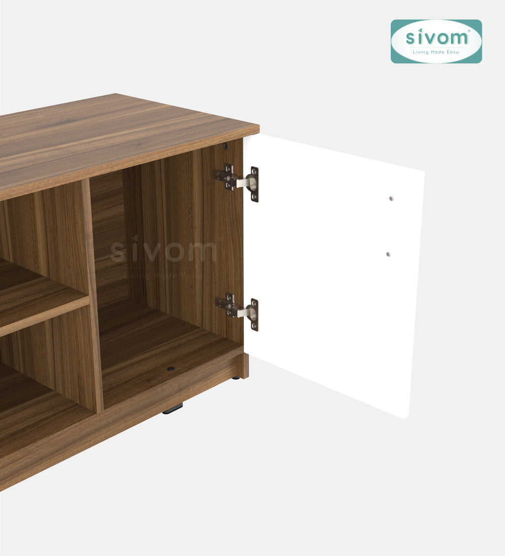 Sivom SIVOM Fortune Multipurpose TV Unit fits upto 43 inch with Storage Engineered Wood TV Entertainment Unit for Modern Homes | Elegant Design & Premium Finish