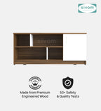 Sivom SIVOM Fortune Multipurpose TV Unit fits upto 43 inch with Storage Engineered Wood TV Entertainment Unit for Modern Homes | Elegant Design & Premium Finish