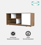 Sivom SIVOM Fortune Multipurpose TV Unit fits upto 43 inch with Storage Engineered Wood TV Entertainment Unit for Modern Homes | Elegant Design & Premium Finish