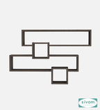 Sivom SIVOM CLAY Multipurpose Modular Wall Racks/Shelves/Organiser/Décor Particle Board Wall Shelf (Number of Shelves - 4, ) for Modern Homes | Elegant Design & Premium Finish