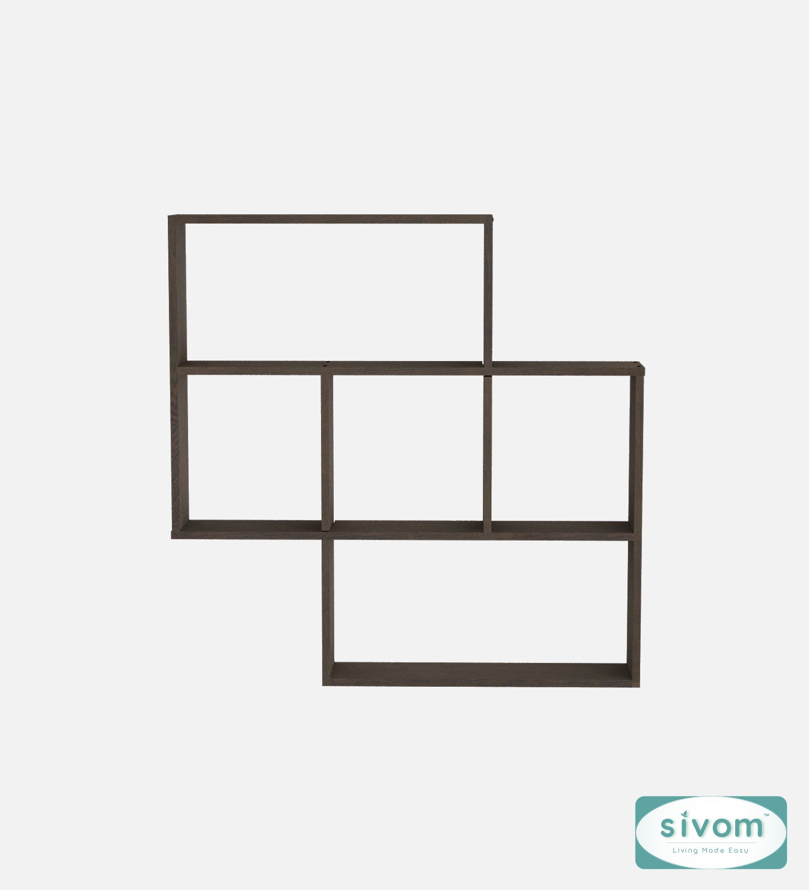 Sivom SIVOM RETICA Multipurpose Modular Wall Racks/Shelves/Organiser/Décor Particle Board Wall Shelf (Number of Shelves - 5, ) for Modern Homes | Elegant Design & Premium Finish