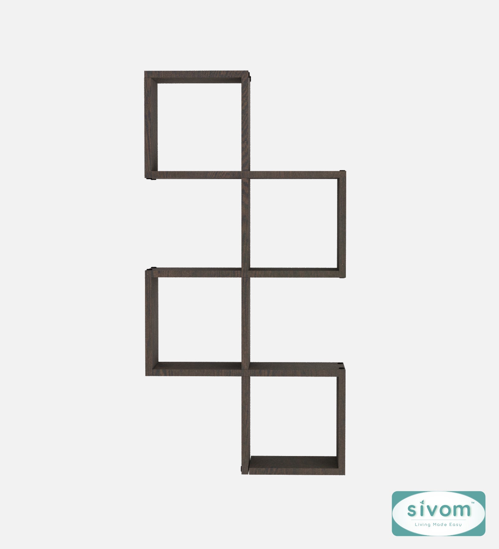 Sivom SIVOM AURA Multipurpose Modular Wall Racks/Shelves/Organiser/Décor Particle Board Wall Shelf (Number of Shelves - 7, ) for Modern Homes | Elegant Design & Premium Finish