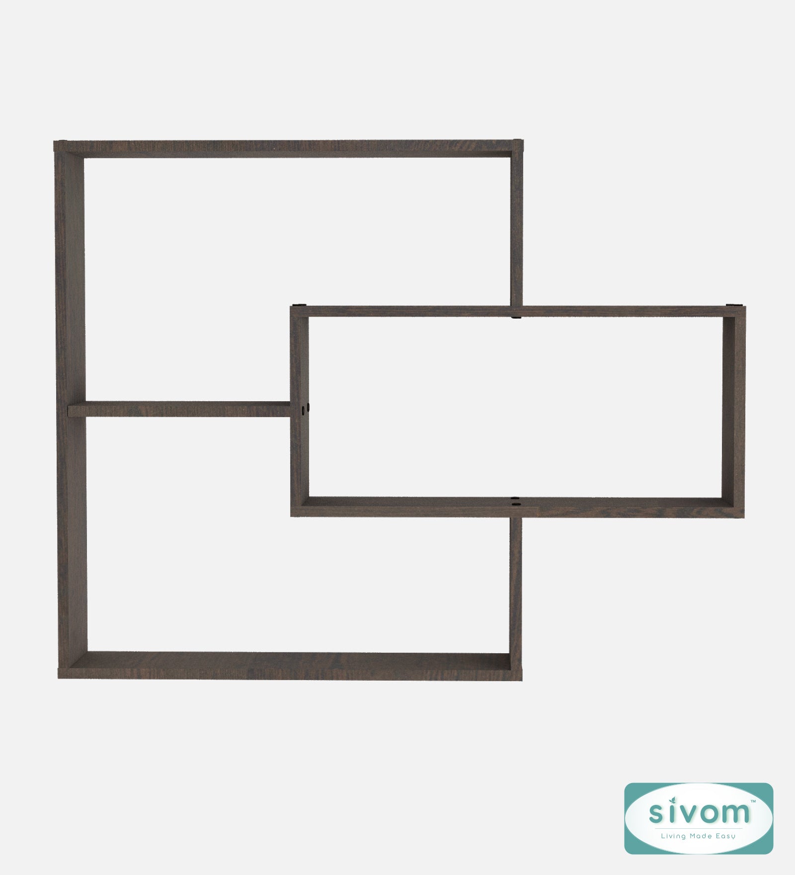 Sivom SIVOM CRIP Multipurpose Modular Wall Racks/Shelves/Organiser/Décor Particle Board Wall Shelf (Number of Shelves - 5, ) for Modern Homes | Elegant Design & Premium Finish