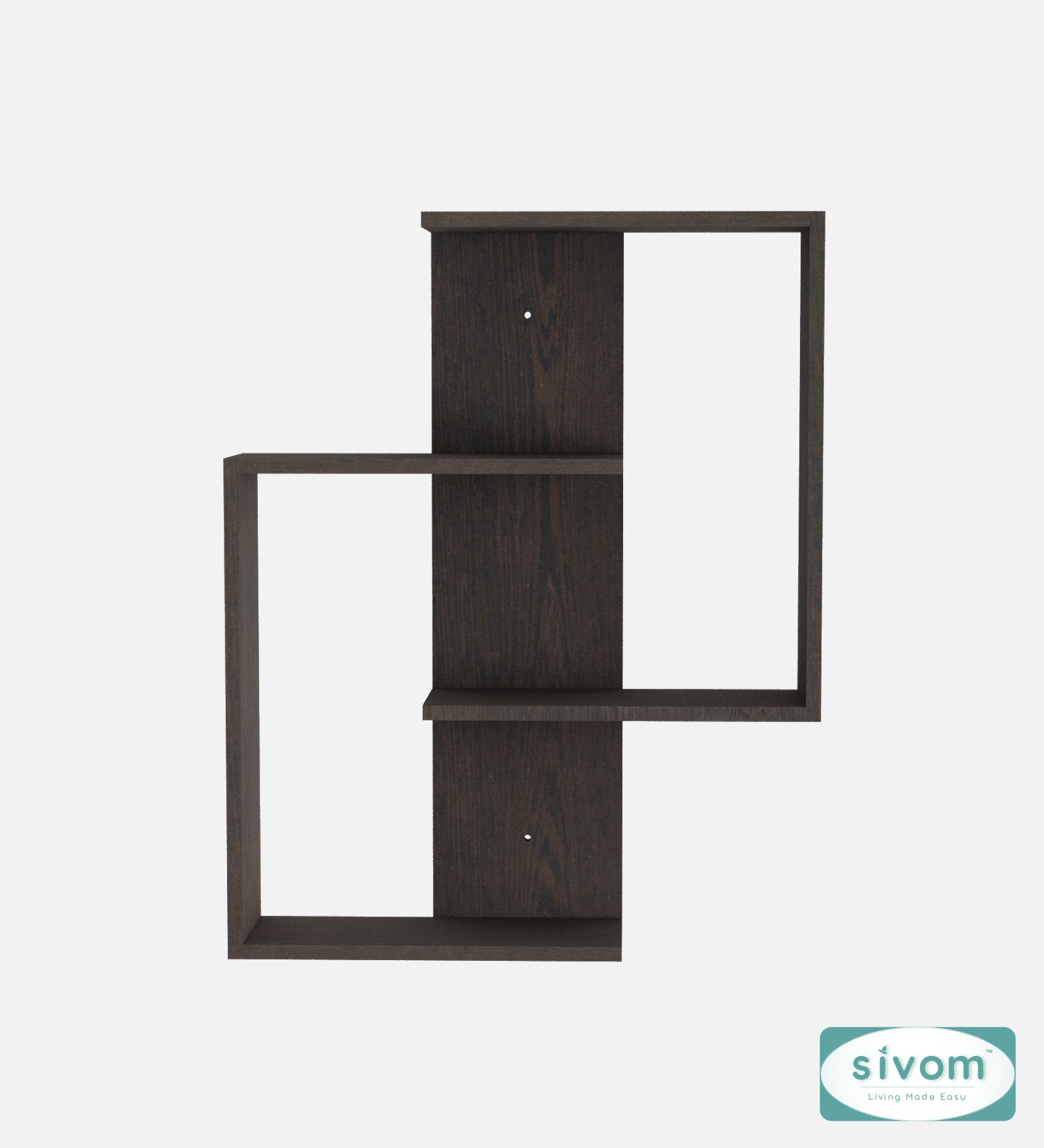 Sivom SIVOM ALEN Multipurpose Modular Wall Racks/Shelves/Organiser/Décor Particle Board Wall Shelf (Number of Shelves - 4, ) for Modern Homes | Elegant Design & Premium Finish