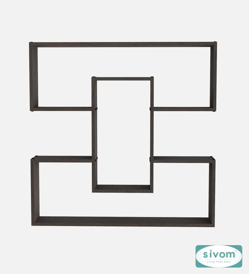 Sivom SIVOM MIZZ Multipurpose Modular Wall Racks/Shelves/Organiser/Décor Particle Board Wall Shelf (Number of Shelves - 6, ) for Modern Homes | Elegant Design & Premium Finish