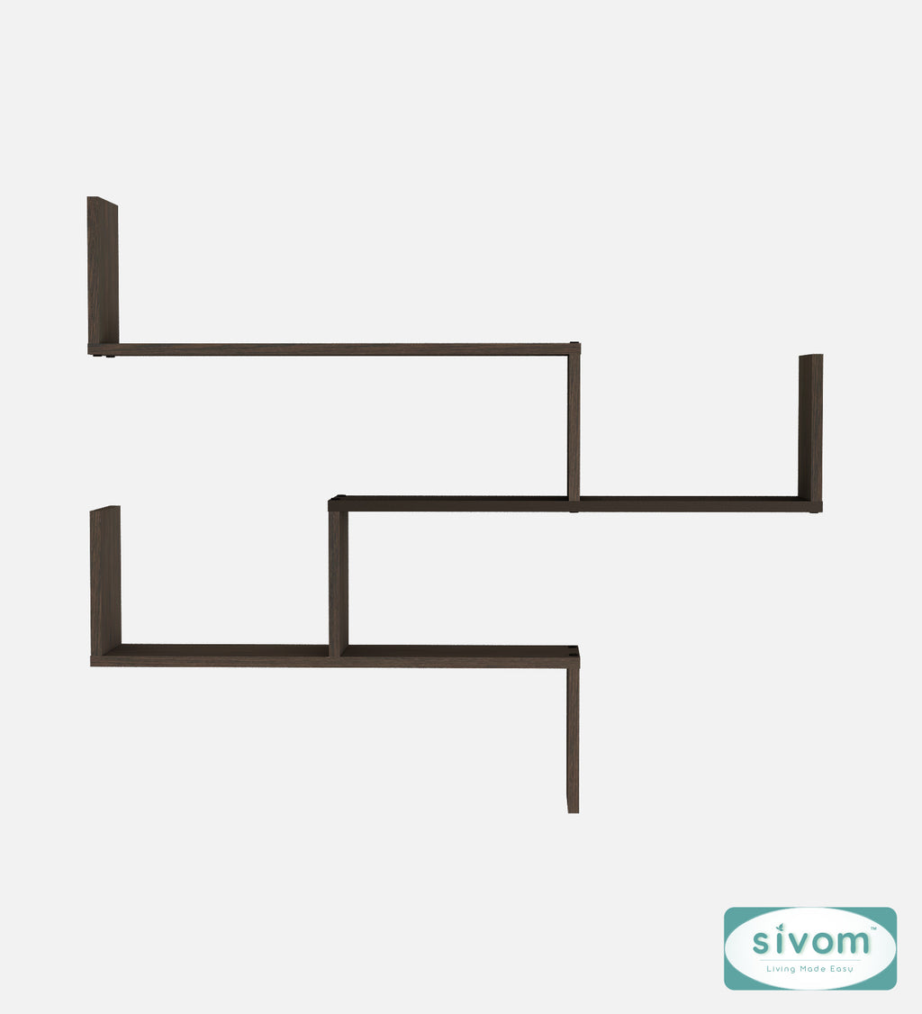 Sivom SIVOM WRAN Multipurpose Modular Wall Racks/Shelves/Organiser/Décor Particle Board Wall Shelf (Number of Shelves - 5, ) for Modern Homes | Elegant Design & Premium Finish