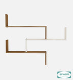Sivom SIVOM WRAN Multipurpose Modular Wall Racks/Shelves/Organiser/Décor Particle Board Wall Shelf (Number of Shelves - 5, ) for Modern Homes | Elegant Design & Premium Finish