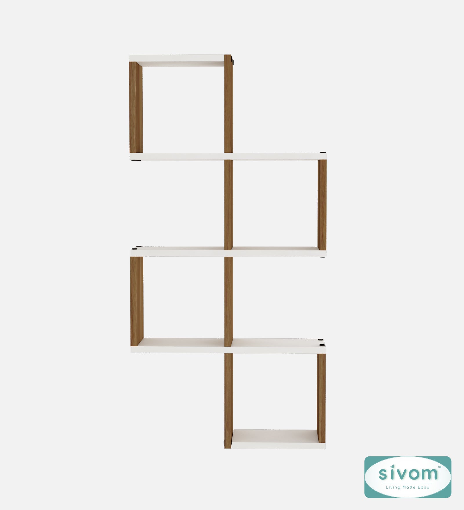 Sivom SIVOM AURA Multipurpose Modular Wall Racks/Shelves/Organiser/Décor Particle Board Wall Shelf (Number of Shelves - 7, ) for Modern Homes | Elegant Design & Premium Finish