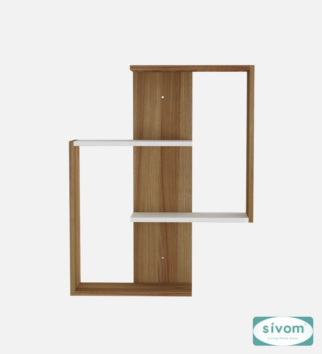 Sivom SIVOM ALEN Multipurpose Modular Wall Racks/Shelves/Organiser/Décor Particle Board Wall Shelf (Number of Shelves - 4, ) for Modern Homes | Elegant Design & Premium Finish