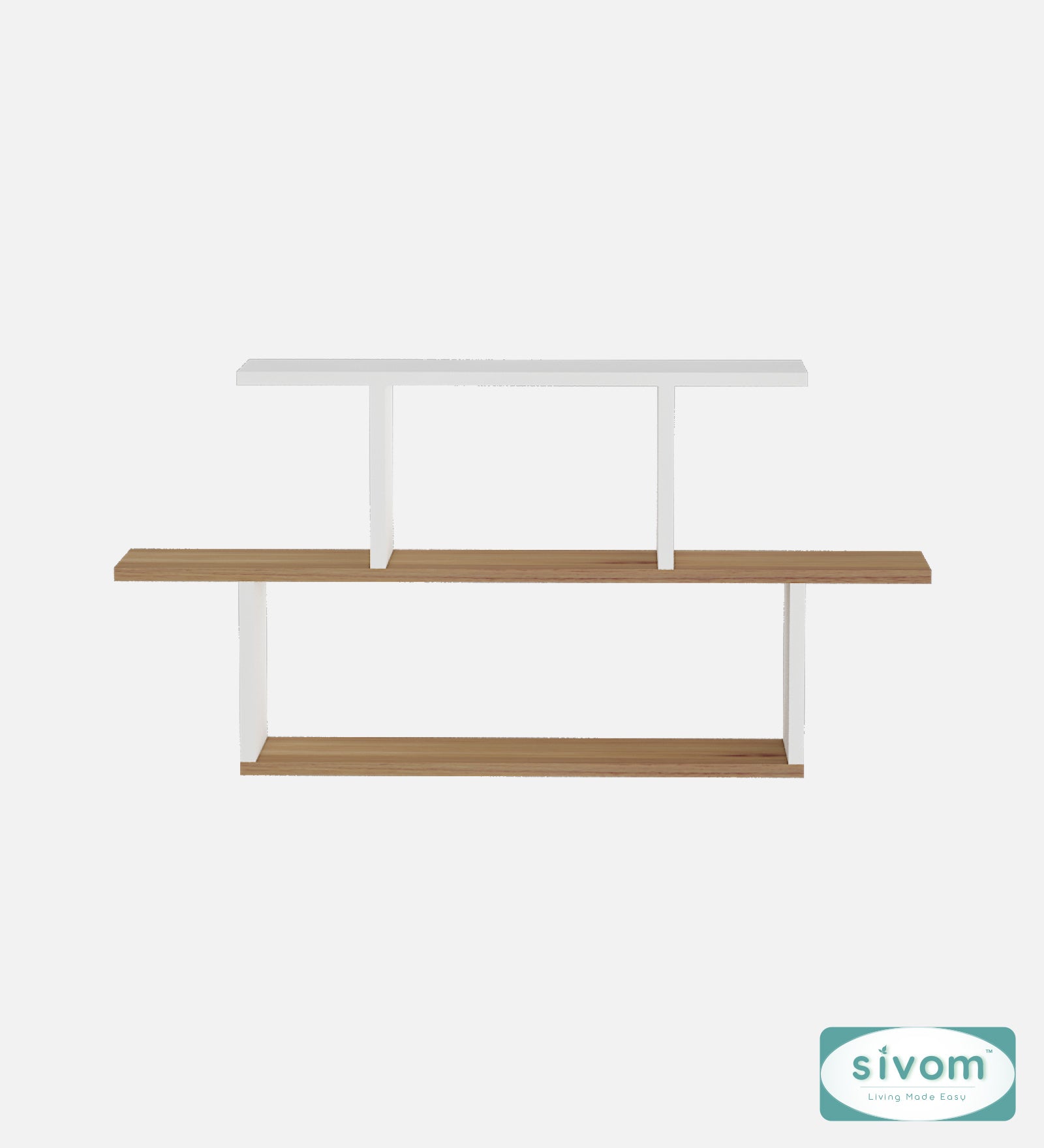 Sivom SIVOM ETHAN Multipurpose Modular Wall Racks/Shelves/Organiser/Décor Particle Board Wall Shelf (Number of Shelves - 5, ) for Modern Homes | Elegant Design & Premium Finish