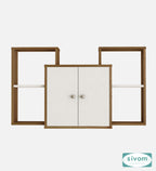 Sivom SIVOM WYDE Multipurpose Modular Wall Racks/Shelves/Organiser/Décor Particle Board Wall Shelf (Number of Shelves - 4, ) for Modern Homes | Elegant Design & Premium Finish